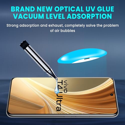Image of ArmourPro UV Privacy Tempered Glass Screen Protector for Vivo T4 Ultra (6.77 Inch, Pack of 1) Edge to Edge Full Screen Coverage | Anti-Spy, Anti-Peeping & 9H Hardness Glass