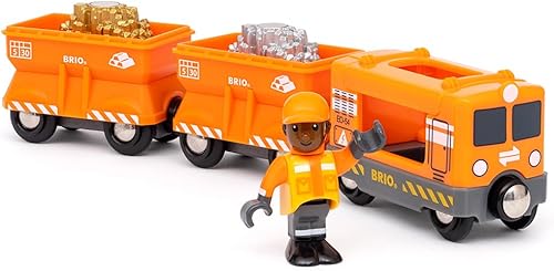 Miniatura 2 de BRIO World - Tren de carga dorado 36049 Juego de tren de juguete para niños a partir de 3 años