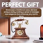 TrenDec-Decorative-Telephone-with-Wooden-Base-Rotary-Dial-Home-and-Office-Telephone-Retro-Antique-Telephone-Showpiece-for-Home-and-Office-Telephone-for-Home-Decor-Non-Working-Telephone