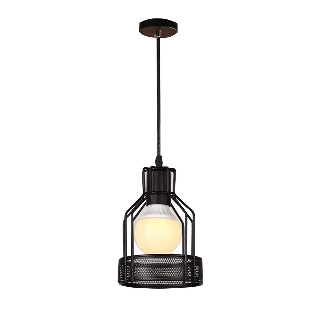 Vintage Black Farmhouse Chandelier Pendant Lighting for Kitchen Island Dining Room Lighting Fixtures Hanging Matte Black Iron Industrial