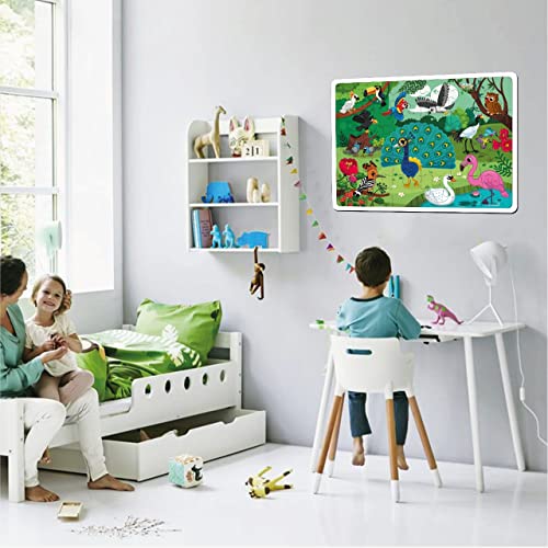 Image of Mini Leaves 24 Piece Jungle Birds Wooden Jigsaw Floor Puzzle for Kids 3+ Years - Educational Toy, Gift - Safe & Durable Pre-School Toy