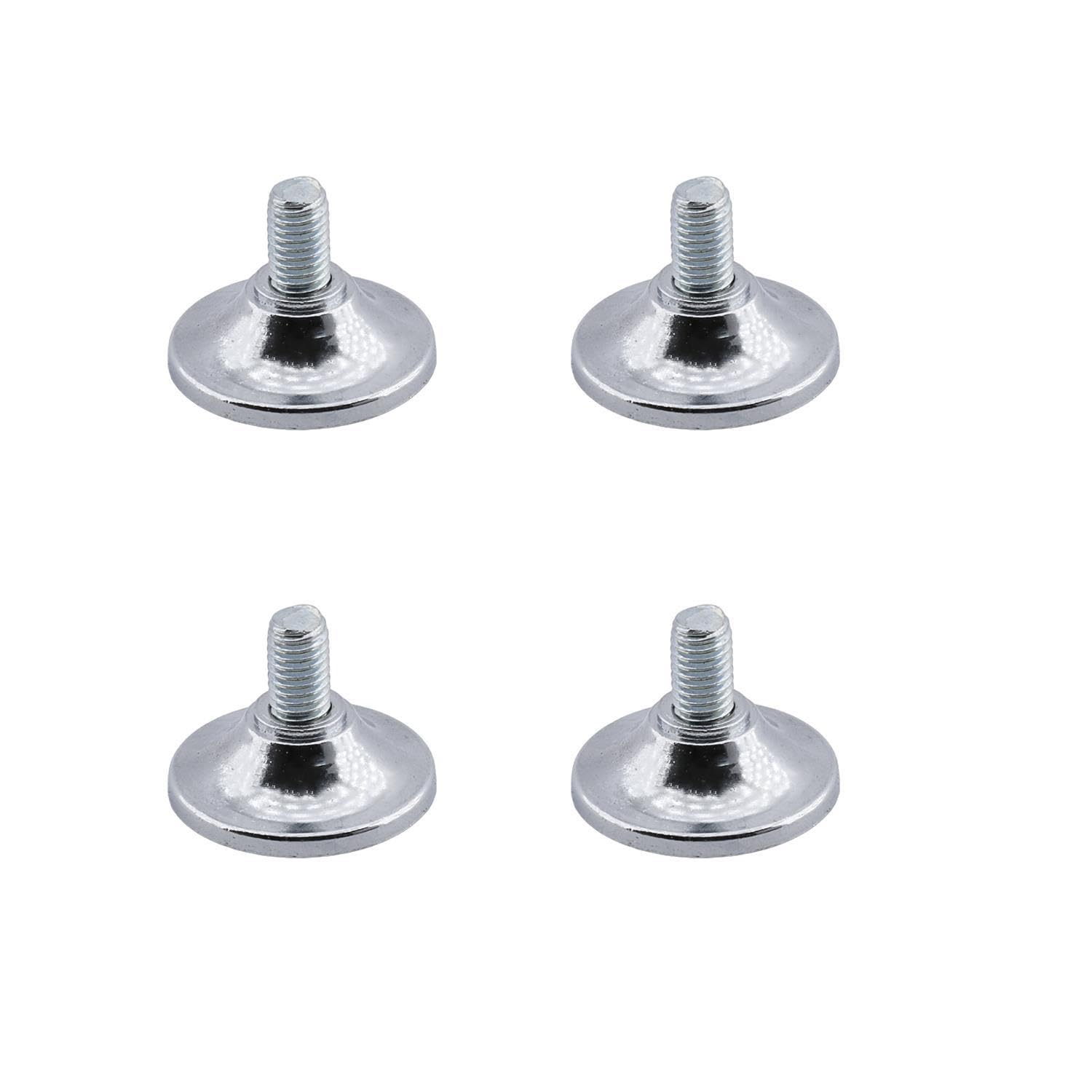 Badem10 Beyaz Eşya Raf Reyon Mobilya Bingo Rotil Ayak M6 Civatalı 6 mm Metal Profil Ayağı 1.5 cm (4 Adet)