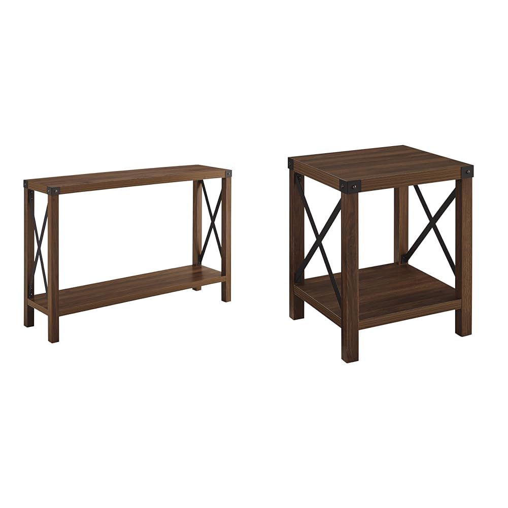 Amazon.com: Walker Edison Sedalia 46-Inch X Entry Table and 18