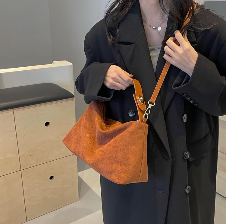 Bolso Hobo de Cuero Marrón para Mujer miniatura 2
