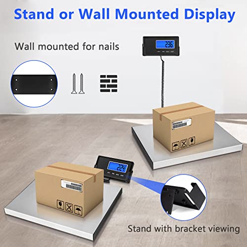 Fuzion 330Lbs/5 Oz Digital Shipping Scale For Packages, Heavy Duty Weight Scale, Stainless Steel Large Platform, Commercial Scale For Business, Office Postal Scale For Parcel/Dog #TOP3