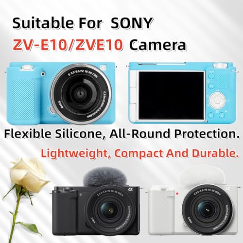 Funda de silicona para cámara Sony ZV-E10 color azul cielo miniatura 2