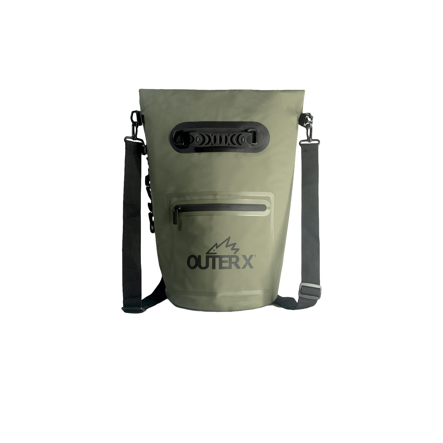 OUTER X Insulated Cooler Bag 15L – Soft Cooler Bag, Dry Bag, Collapsible, Hands free, 100% Waterproof (Green)