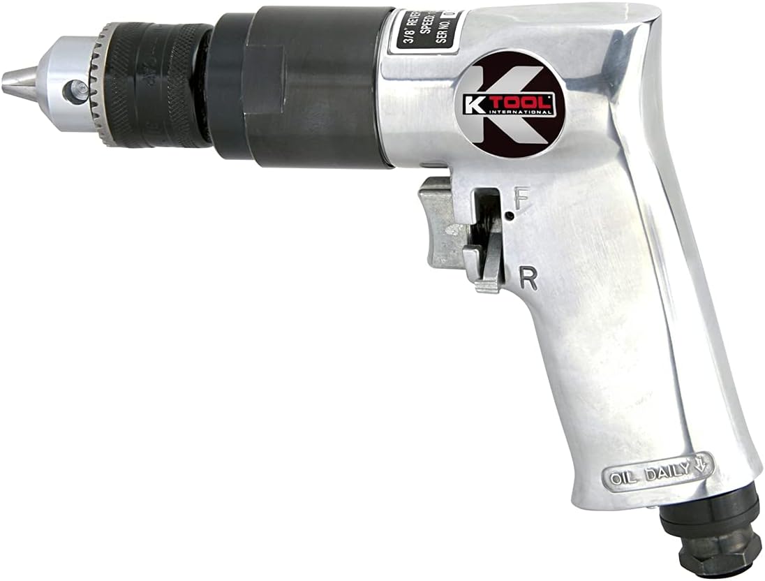 K Tool International XD707 Low Profile Reversible Cut Off Tool 15,000 RPM Quiet 89 dBA Spindle Lock Spark Direction Control for Restricted Area Cutting Automotive and Industrial Use