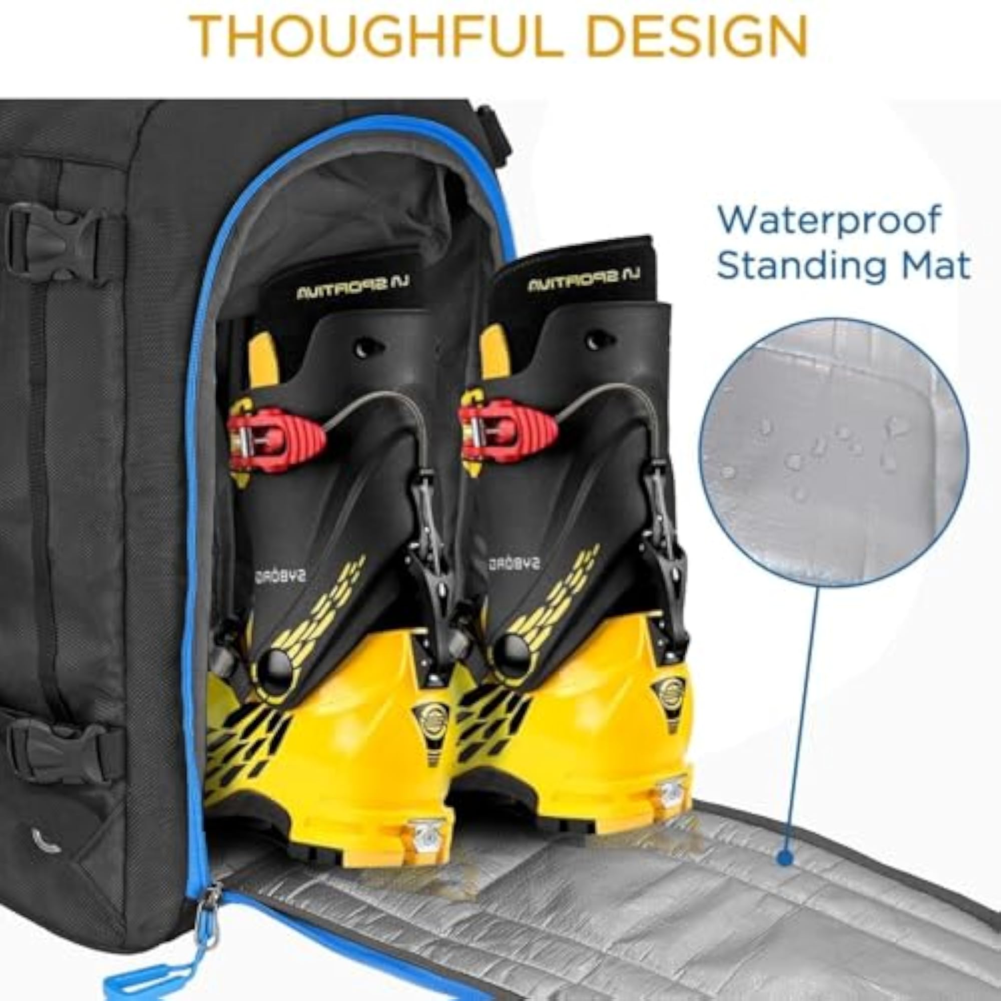 Durable Ski Boot Bag Backpack for Travel