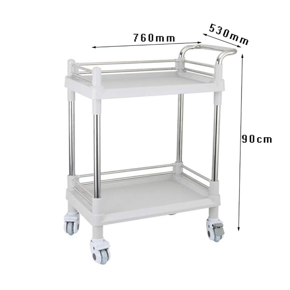 Carrello Carrelli A Mano Mobili Carrello Di Servizio Domestico Carrello Per Strumenti Utilitari In Acciaio Inossidabile Per, Carrello Per Attrezzi Per Salone Di Bellezza A 2 Ripiani Con Ruote Frenanti