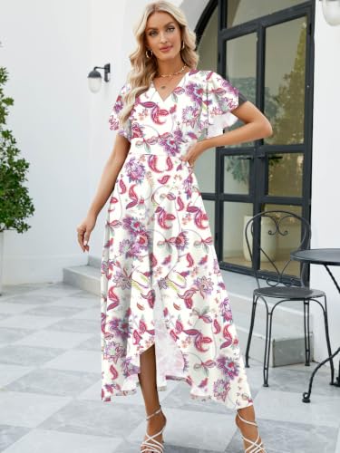 Image of ZZV Formal Dresses for Women Gowns Evening V Neck Wedding Guest Dresses