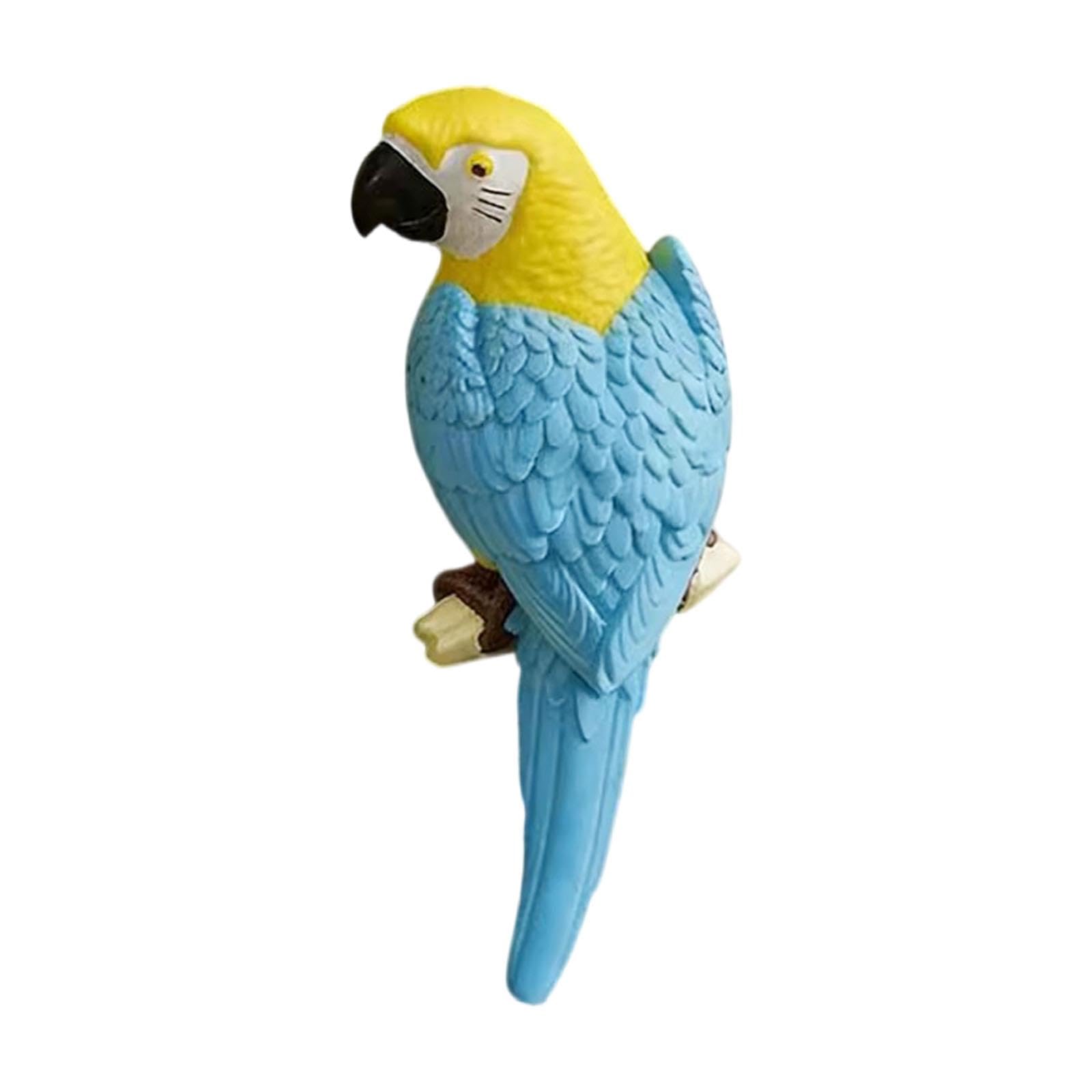 Figurine perroquet bleu en PVC pour sublimer votre déco de terrasse