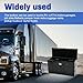 SSN 24 In Black Aluminum Tool Box 5 Bar Tread ToolBox for Truck Bed Car Outdoor Trailer Pickup Underbody RV ATV Storage Underbed Tools Organizer with Side Handle and Lock 24