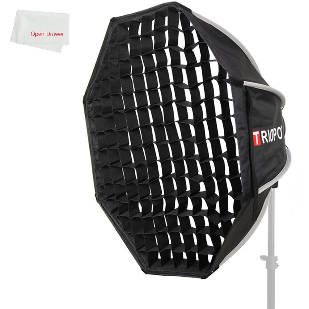 Triopo KX65 Portable Softbox, Octagon Umbrella Softbox, for Godox V1 V860 V860II TT685 TT685II TT600 AD200 AD200Pro Flash (with Honeycomb Grid)