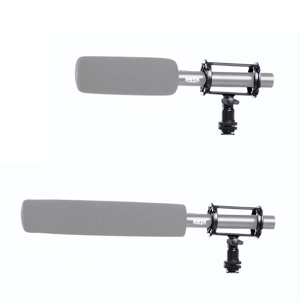 Pepisky BY-C04 Camera Video Microphone Shock Mount for RODE NT4 BY-PM1000 Microphones 0.74" - 0.86" (19mm-22mm) in Diameter