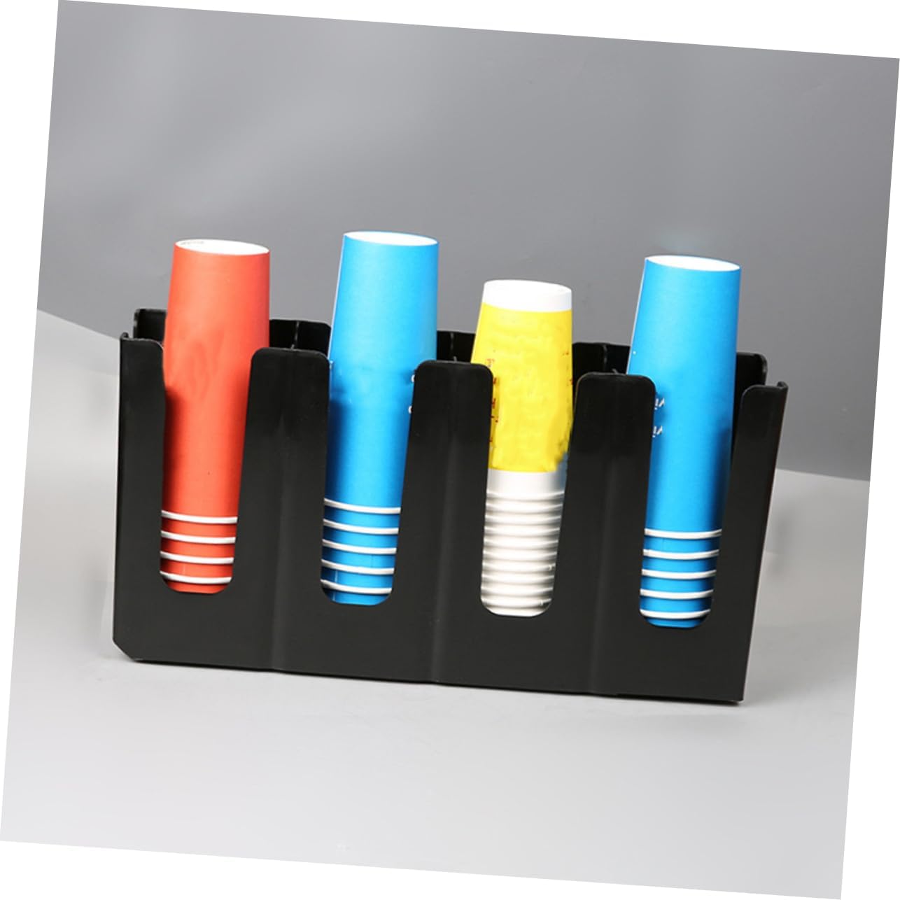 Paper Cup Dispenser Capacity Convenient Cup Holder for Coffee Stations Collapsible Four-Grid Design for Household Use