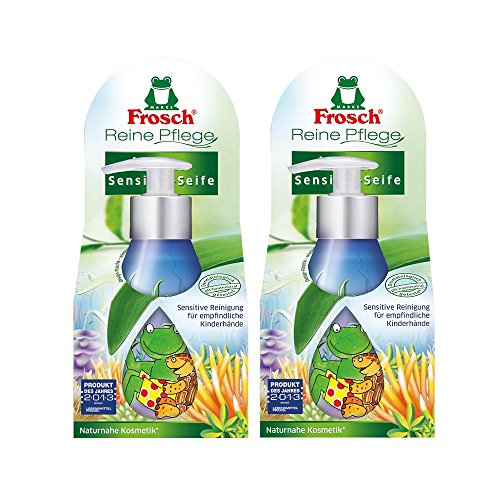 Preisvergleich Produktbild 2x Frosch Reine Pflege Kinder Sensitiv-Seife 300 ml