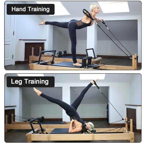 pilates double loop straps for pilates reformer fitness metal d ring straps handle pilate accessories yoga wristbands exercise straps for gym home workout 2pcs