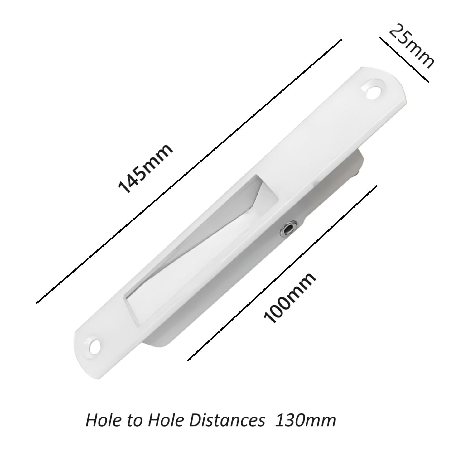 Aluminium Body Concealed Handle Cum Latch Touch Lock for uPVC Sliding Windows. (Pack of 1 Pair) — Amazon image 2