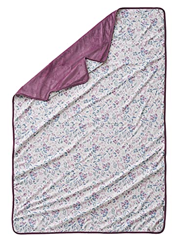 Vertbaudet Kinder Samt-Decke WUNDERLAND aubergine/Mehrfarbig Bedruckt ONE Size