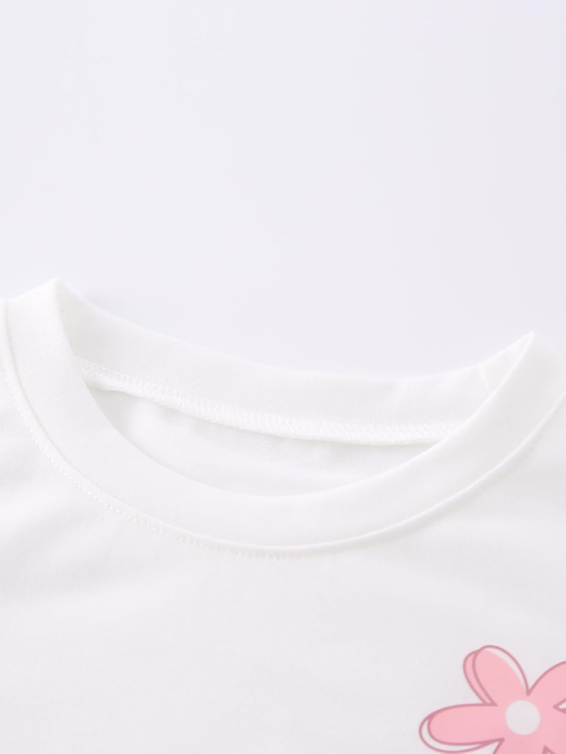 Little Girls Graphic Print Tee Shirt 3 Packs Long Sleeve Shirts Crew Neck Knit Tops... - Image 2