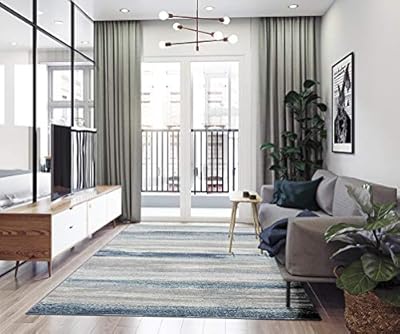 Luxe Weavers Tower Hill Abstract Blue 6x9 Area Rug