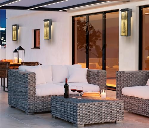 Image of VenzBlomia 16 inch Black Dusk to Dawn LED Outdoor Wall Light 1 Pack