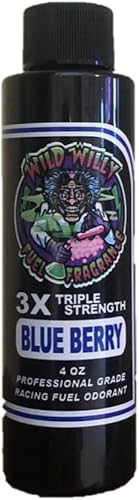 Wild Willy Fragancia/aroma de combustible de arándanos, botella de 4 onzas, compatible con metanol, alcohol, gas, nitro y combustibles diésel