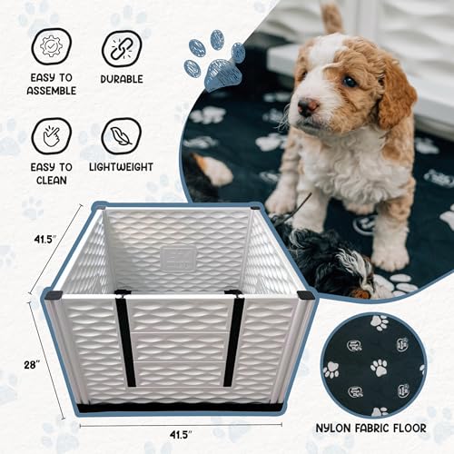 Image of EZwhelp EZclassic Dog Whelping Box - Washable Pee Pad, Medium 38 inchx38 inchx28 inch