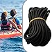 6mm Heavy Duty Elastic Bungee Cord, 10m Shock Rope for, Surfboard, Boats & Trailers – Polyester + Latex Silk Tie-Down Cord, Black