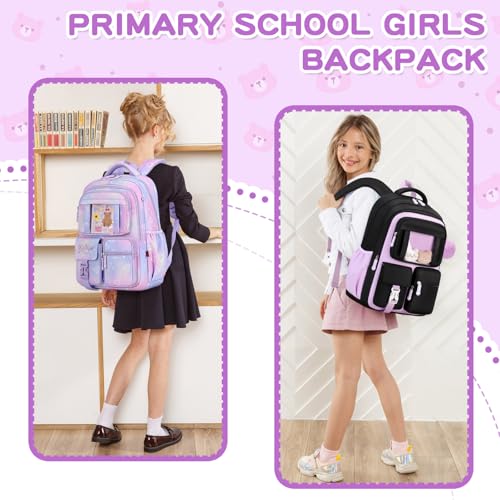 Image of PIG PIG GIRL Kids Backpack for Girls School Book Bag for Elementary Primary