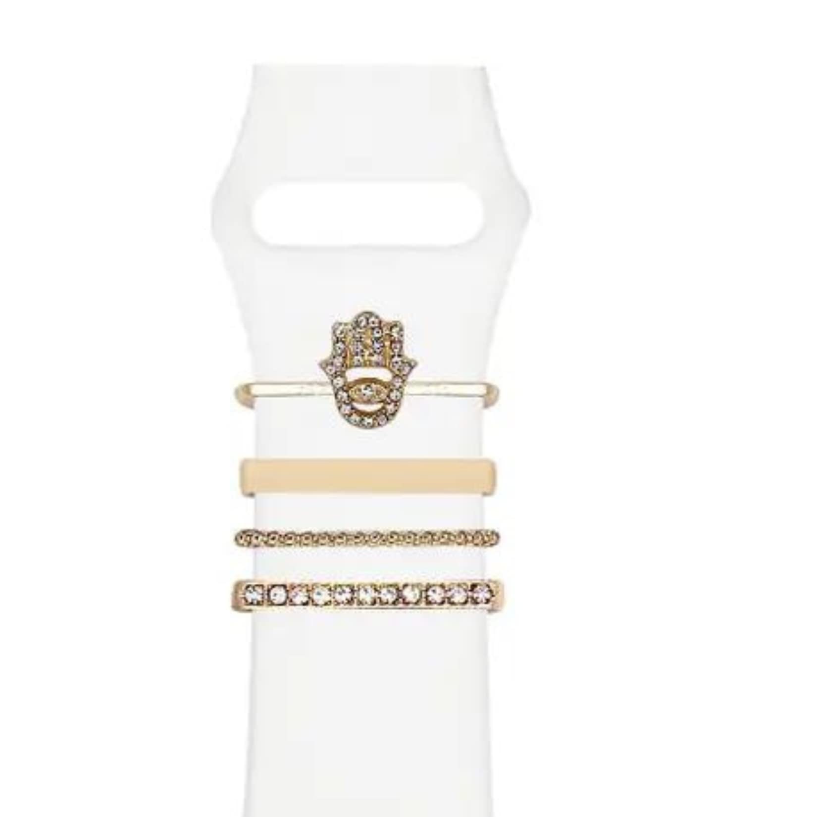 ARTLABEL Women’s Gold Metal Diamond Watch Charms Decorative Ring Loops Ornaments Stud Accessories jewelry for Girls Casual smart Watches & Watch Band (Hamsa) (B0CHVWG27T) Amazon Price History, Amazon Price Tracker