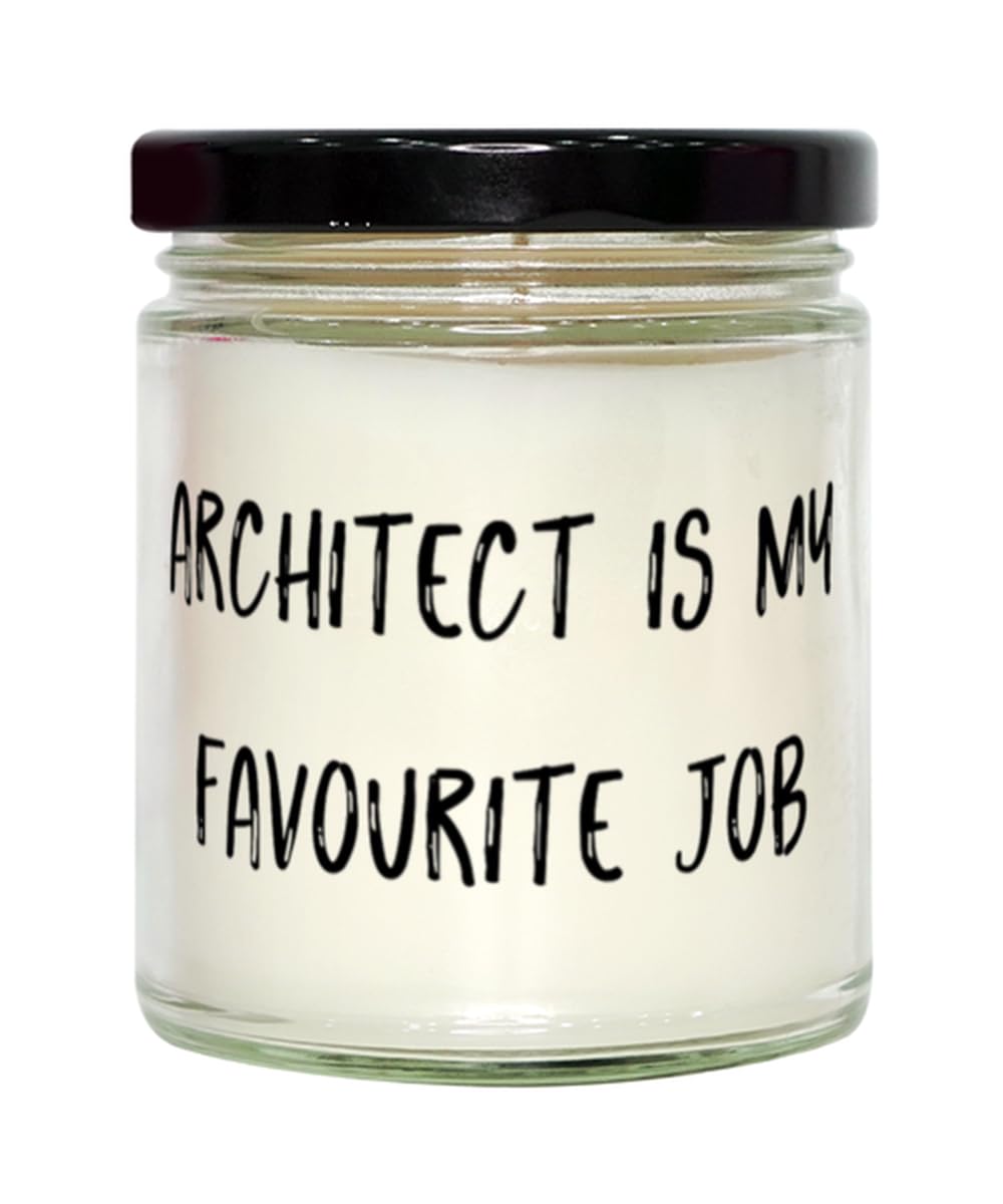 Sarcastic Architect Gifts, Architect is My Favourite Job, Useful Birthday Scent Candle for Men Women, from Boss, Birthday Present, Gift Ideas, What to get for a Birthday, Best Birthday Gifts, Unique