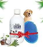 Breedo Dog Need (Combo of 2) 5IN1 Shampoo Plus Conditioner + Small Bathing Gloves Allergy Relief, Conditioning, Anti-fungal,Anti-itching, Anti-Dandruff Natural Dog Shampoo (250 ml)