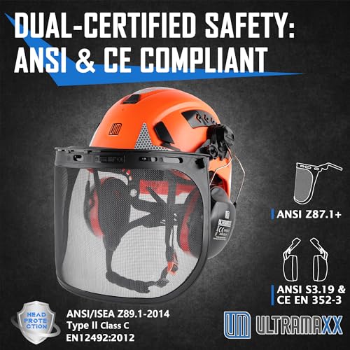 Casco de seguridad forestal UM ULTRAMAXX 6 en 1 con visera miniatura 2