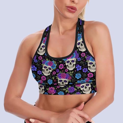 Image of Womens Comfortable Sports Bra Workout Tank Tops Racerback Fitness Gym Bra for Yoga Running