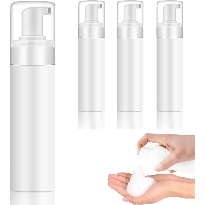 Buy Plastic Foaming Bottle 200ml/6.8oz 4 Pack Clear Empty Mousse