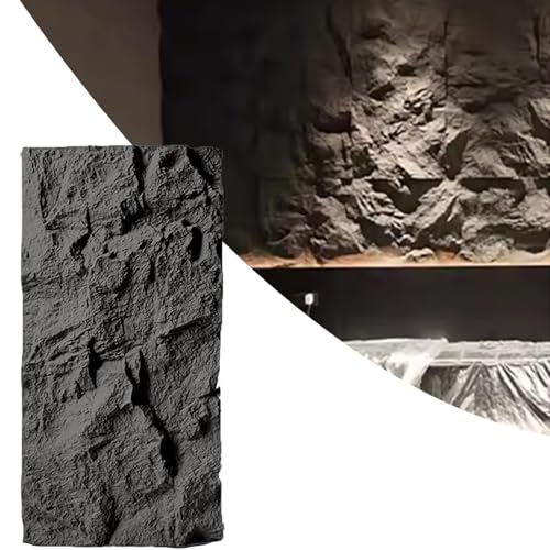 Paneles Decorativos para Paredes, Paneles de Pared de Piedra Artificial Texturizada, Hechos de Material PU, diseño Tridimensional en 3D, adecuados para Salas de Estar y dormitorios.,A01
