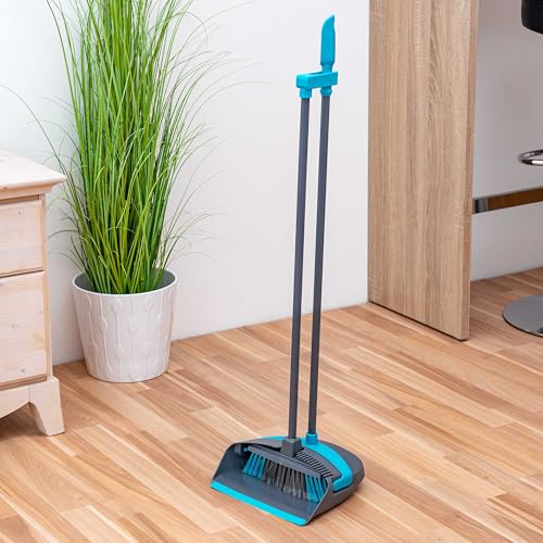 SIDCO Kehrgarnitur mit langem Stiel Schaufel Kehrblech Kehrset Kehrschaufel Handfeger – Bild 3