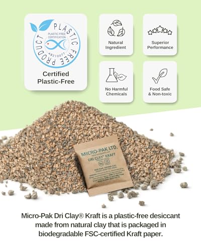 Dri Clay 6G_150PC Micro-Pak Dri Clay Kraft, Highest Moisture Absorption Desiccant Packs thumb #1
