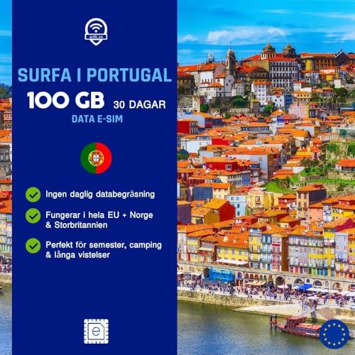 Wifi SE Portugal Digital eSIM Card – 5G Travel Roaming SIM for Europe & UK – 200GB/400GB de alta velocidad Data per Month – Flexible Activation After Delivery