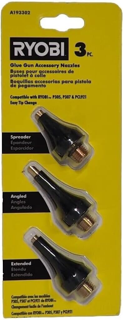 RYOBI 3-Piece Glue Gun Nozzle Set - A193302 - Hot Glue Gun Accessories