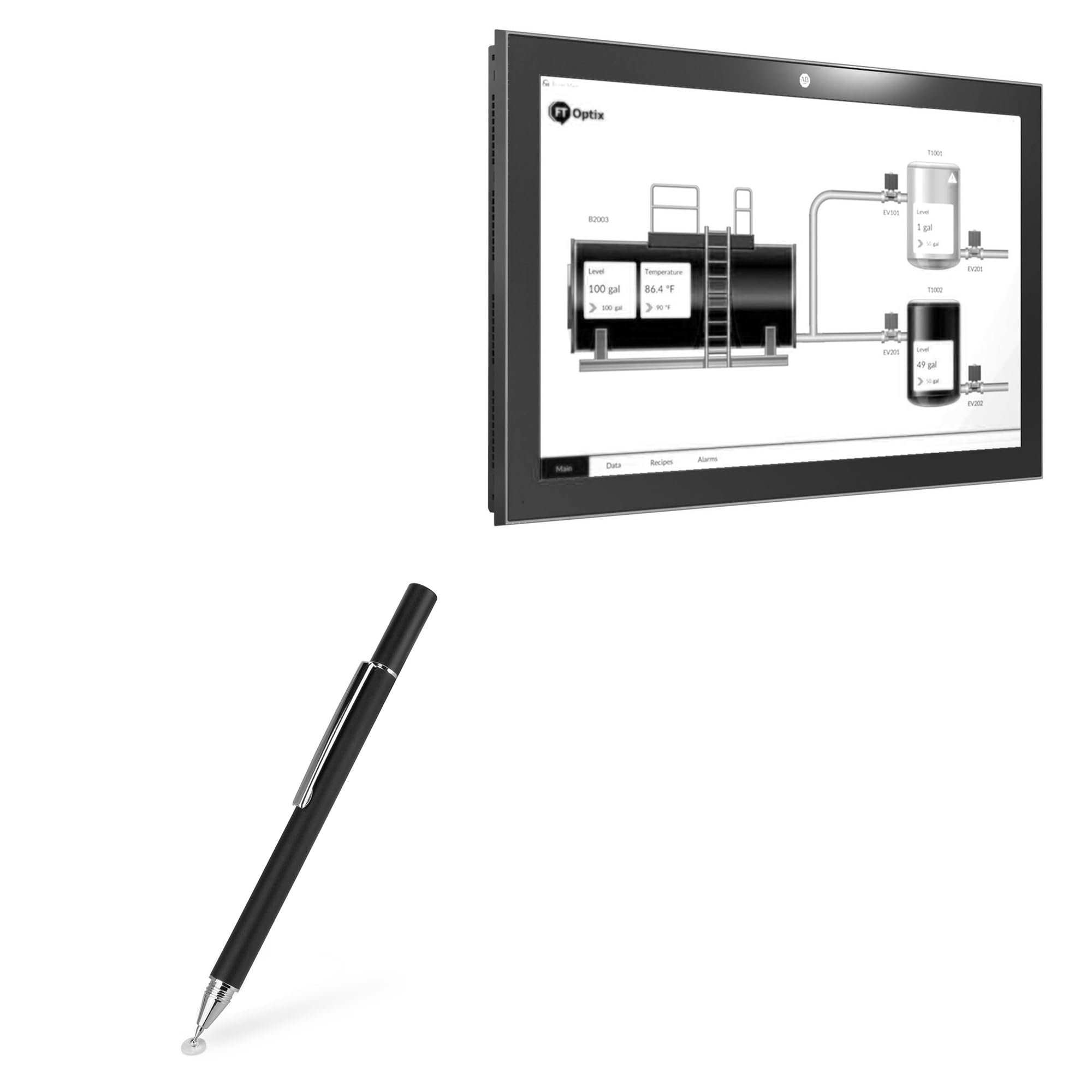 BoxWave Stylus Pen Compatible with Rockwell Automation OptixPanel Standard Graphic Terminal (18.5 in) - FineTouch Capacitive Stylus, Super Precise Stylus Pen - Jet Black