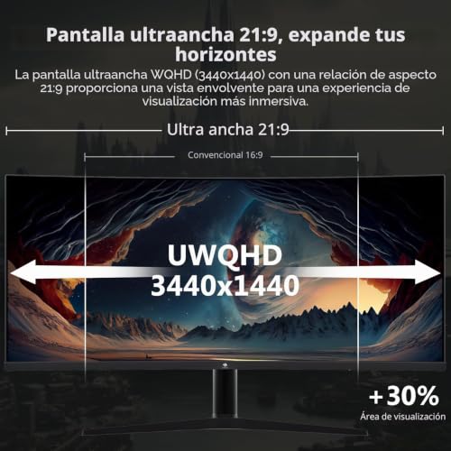 Z-Edge Monitor Gaming Curvo 34 Pulgadas UWQHD 21:9 165Hz 1500R 1ms VA Pip 3