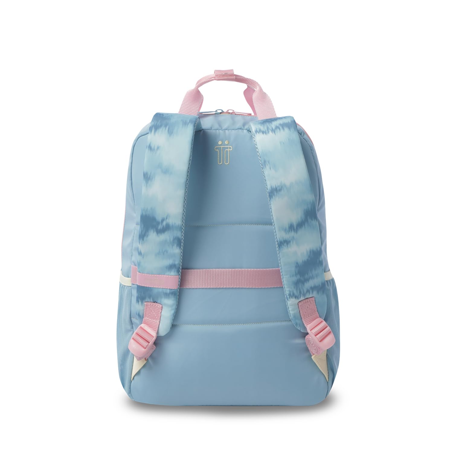 TOTTO - Mochila Escolar, Modelo Bloum M, Mochila Mediana, Capacidad 11 L, 2 Compartimentos Delanteros, Bolsillos Botella, Organizador Interno, Correas Acolchadas, Resistente y Duradera, Estampado Azul