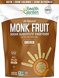 HEALTH GARDEN Monk Fruit Sweetener, Golden - Non GMO - Gluten Free - Sugar Substitute - Kosher - Keto Friendly (3 LB)