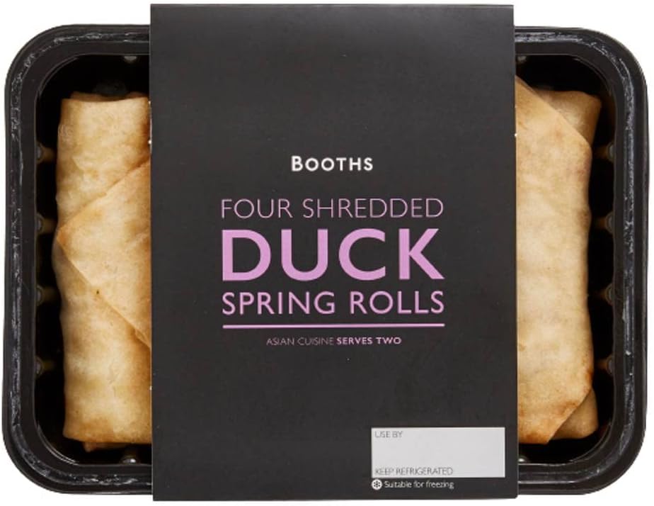 Booths Four Shredded Duck Spring Rolls, 200g - Serves 2