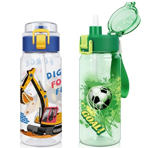 Tritan Kids Water Bottle for School, 18.6 Oz Toddler Water Bottle BPA-free
