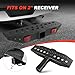 DICMIC Hitch Step Anti Slip and Rust Towing Bumper Guard for Most Car SUV Truck Pickup with Pin Fit 2 Inch Receiver, 20 Inch Length, Weight Capacity 500 LBS with Safety Reflectors