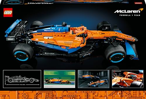 Technic Monoposto McLaren Formula 1, Replica dell'Auto Supercar per Adulti da 1.434 Pezzi, Idea Regalo per Lui, Lei, Uomo e Donna, Modellino da Costruire di Macchina da Corsa da Collezione 42141 - Lego - Immagine 9